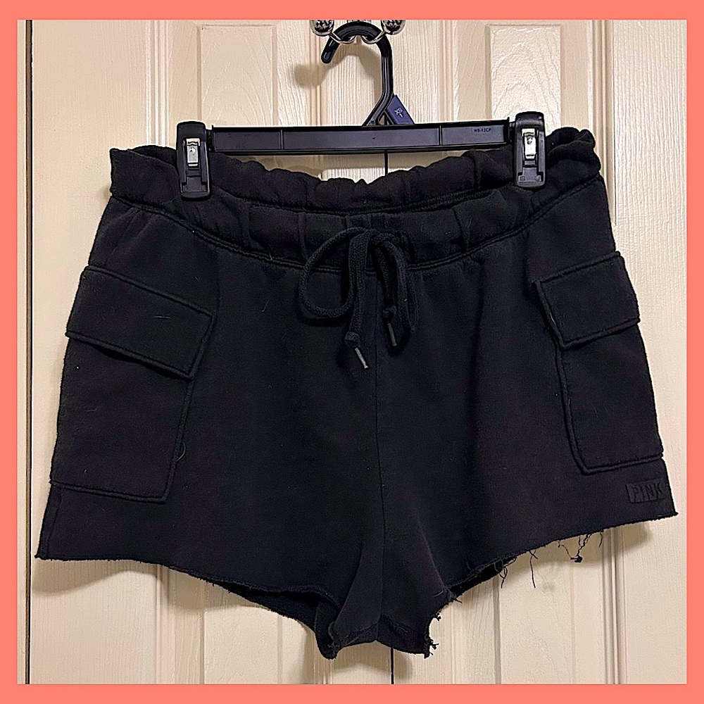 V S Pink Black Cargo Women's Shorts